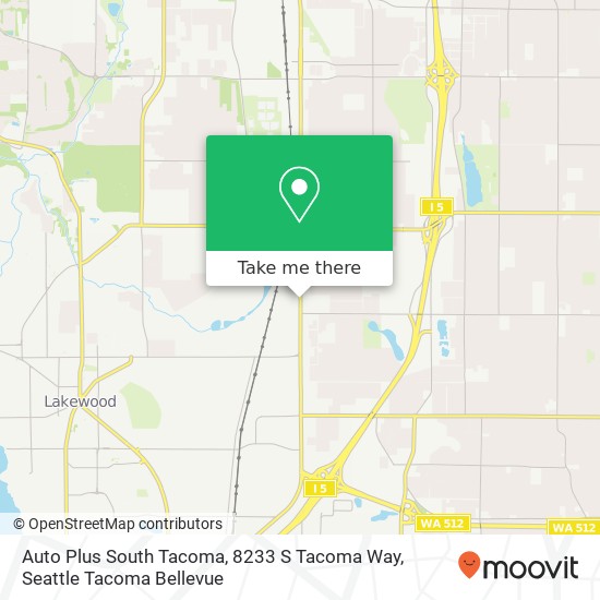 Auto Plus South Tacoma, 8233 S Tacoma Way map