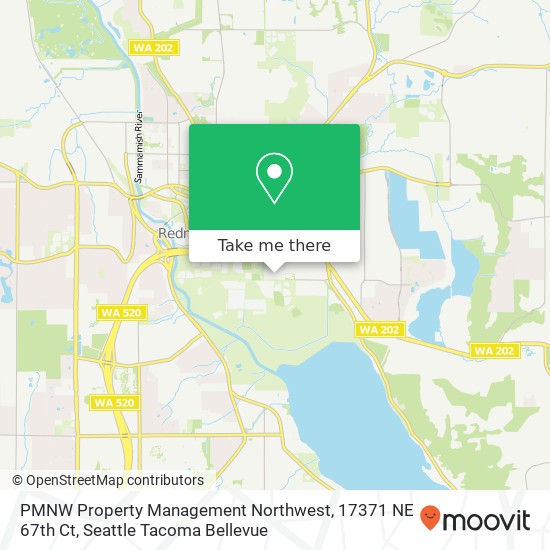 Mapa de PMNW Property Management Northwest, 17371 NE 67th Ct