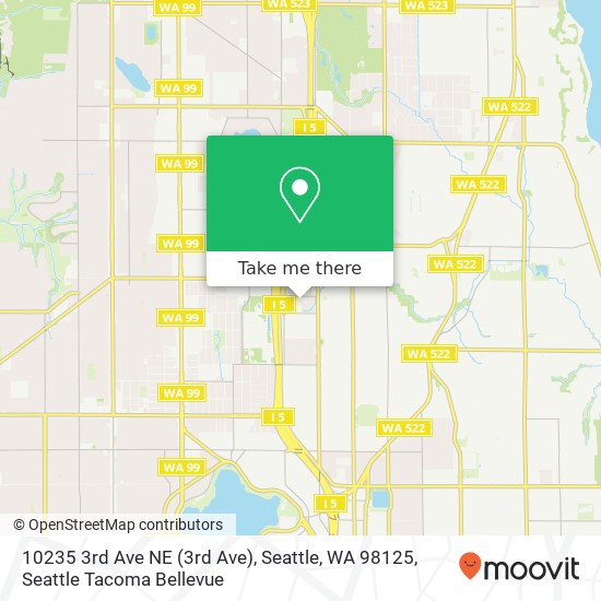 Mapa de 10235 3rd Ave NE (3rd Ave), Seattle, WA 98125