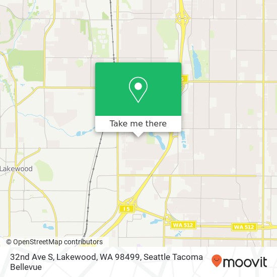 Mapa de 32nd Ave S, Lakewood, WA 98499