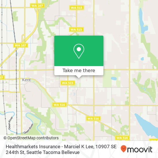 Mapa de Healthmarkets Insurance - Marciel K Lee, 10907 SE 244th St