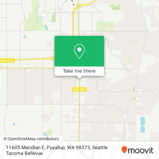 Mapa de 11605 Meridian E, Puyallup, WA 98373