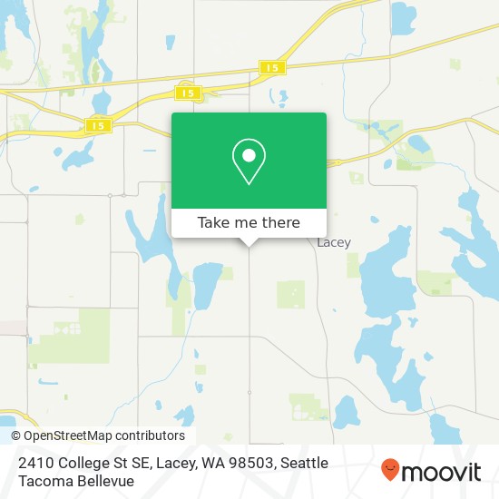 Mapa de 2410 College St SE, Lacey, WA 98503