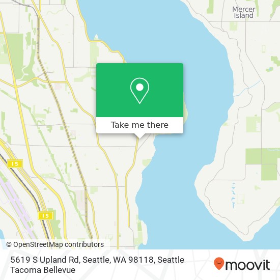5619 S Upland Rd, Seattle, WA 98118 map