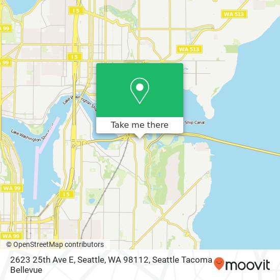 Mapa de 2623 25th Ave E, Seattle, WA 98112