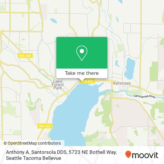 Anthony A. Santorsola DDS, 5723 NE Bothell Way map