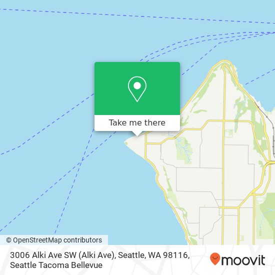 Mapa de 3006 Alki Ave SW (Alki Ave), Seattle, WA 98116