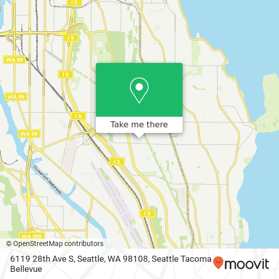 Mapa de 6119 28th Ave S, Seattle, WA 98108