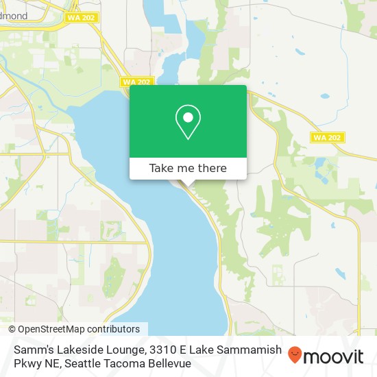 Samm's Lakeside Lounge, 3310 E Lake Sammamish Pkwy NE map