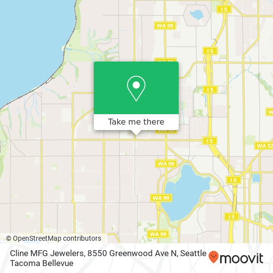 Mapa de Cline MFG Jewelers, 8550 Greenwood Ave N