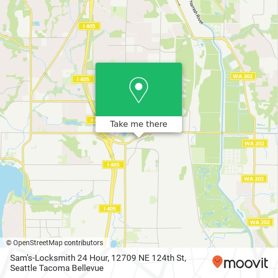 Mapa de Sam's-Locksmith 24 Hour, 12709 NE 124th St