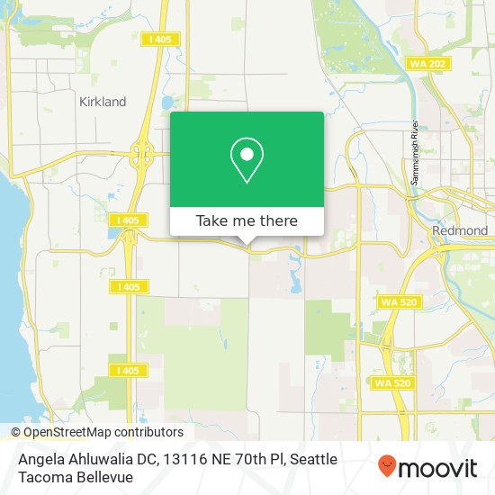 Mapa de Angela Ahluwalia DC, 13116 NE 70th Pl