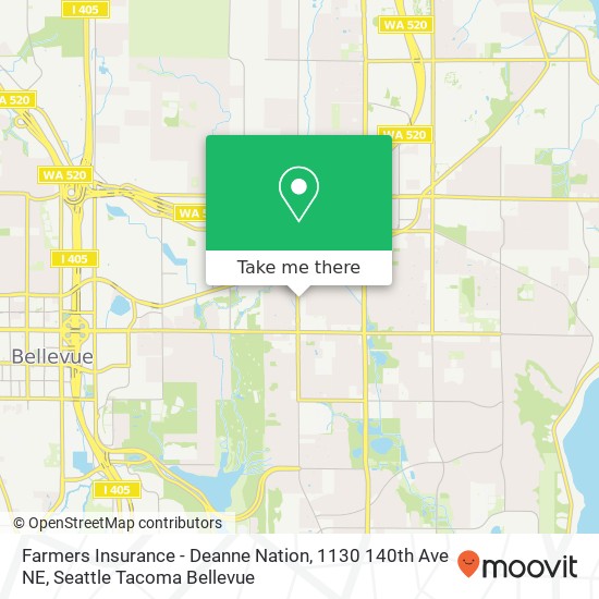 Mapa de Farmers Insurance - Deanne Nation, 1130 140th Ave NE