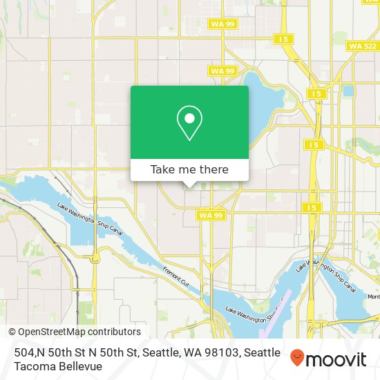 Mapa de 504,N 50th St N 50th St, Seattle, WA 98103