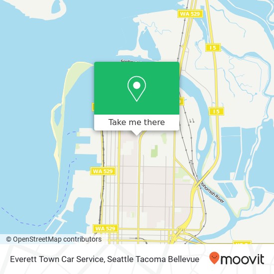 Mapa de Everett Town Car Service