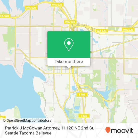 Mapa de Patrick J McGowan Attorney, 11120 NE 2nd St