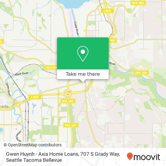 Mapa de Gwen Huynh - Axia Home Loans, 707 S Grady Way