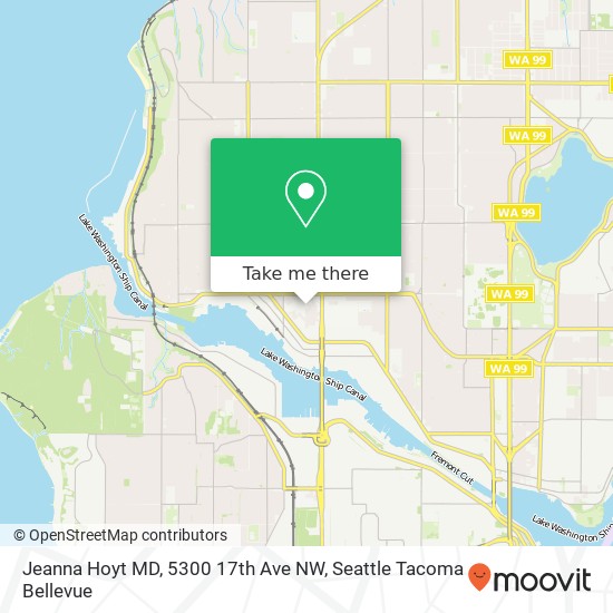 Jeanna Hoyt MD, 5300 17th Ave NW map