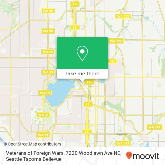 Mapa de Veterans of Foreign Wars, 7220 Woodlawn Ave NE