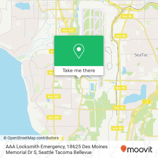 AAA Locksmith Emergency, 18625 Des Moines Memorial Dr S map