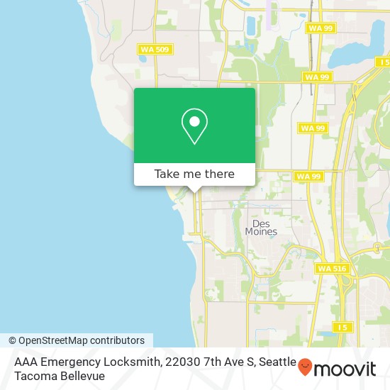 Mapa de AAA Emergency Locksmith, 22030 7th Ave S