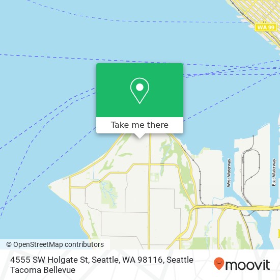 Mapa de 4555 SW Holgate St, Seattle, WA 98116