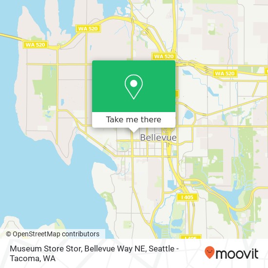 Mapa de Museum Store Stor, Bellevue Way NE