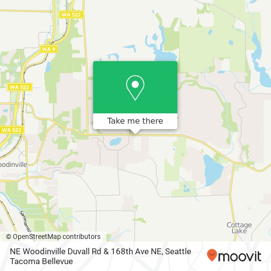 Mapa de NE Woodinville Duvall Rd & 168th Ave NE