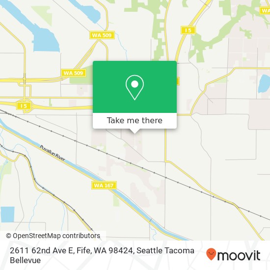 Mapa de 2611 62nd Ave E, Fife, WA 98424