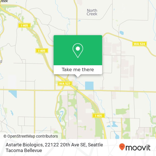Mapa de Astarte Biologics, 22122 20th Ave SE