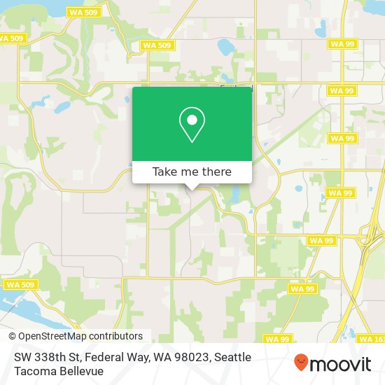 Mapa de SW 338th St, Federal Way, WA 98023