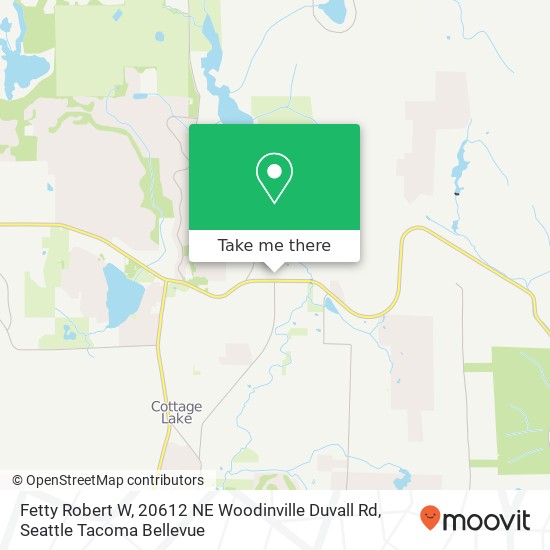 Mapa de Fetty Robert W, 20612 NE Woodinville Duvall Rd