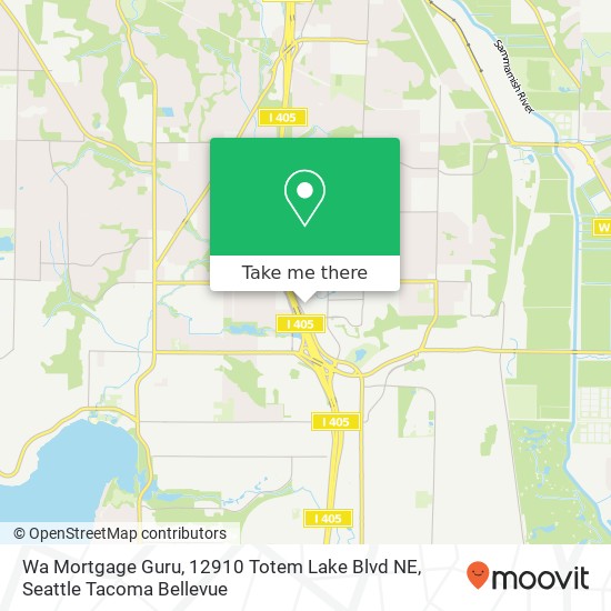 Mapa de Wa Mortgage Guru, 12910 Totem Lake Blvd NE