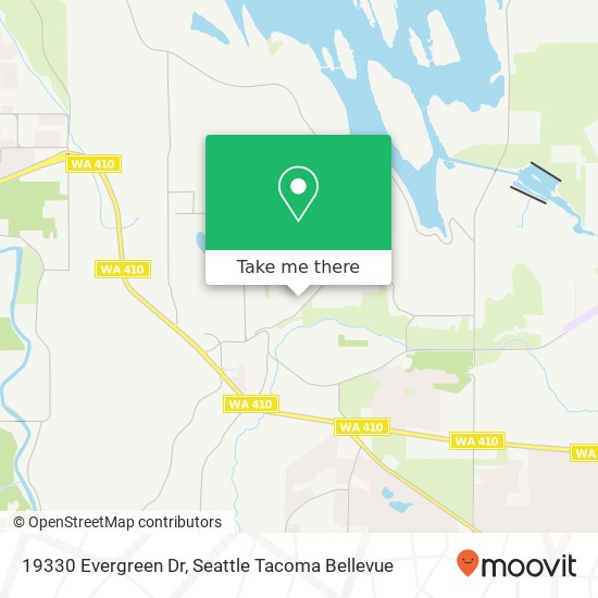 Mapa de 19330 Evergreen Dr, Bonney Lake, WA 98391