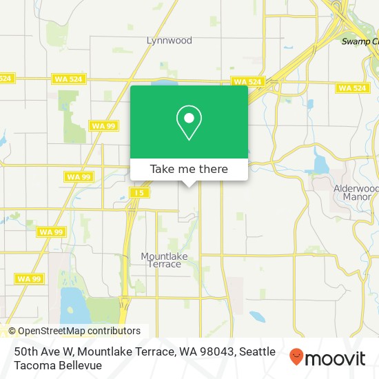 50th Ave W, Mountlake Terrace, WA 98043 map