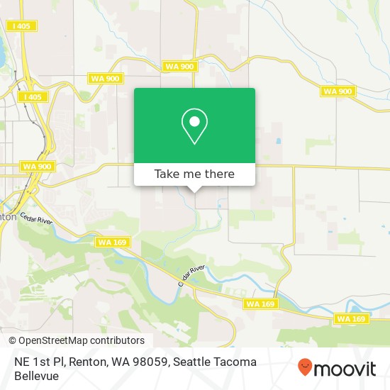 Mapa de NE 1st Pl, Renton, WA 98059