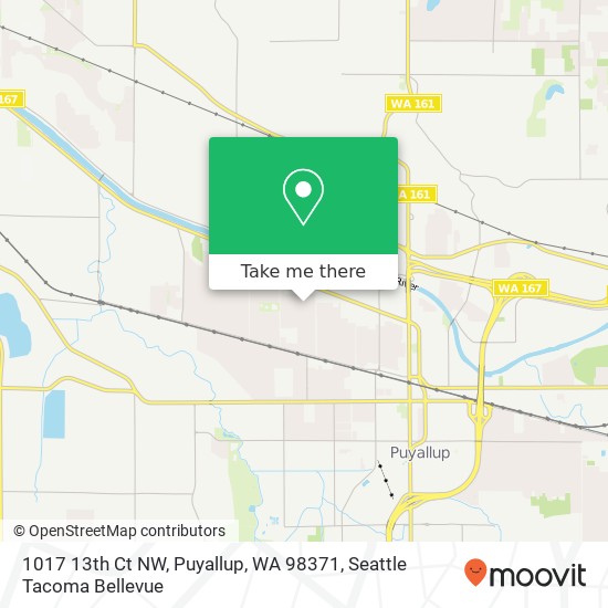 Mapa de 1017 13th Ct NW, Puyallup, WA 98371