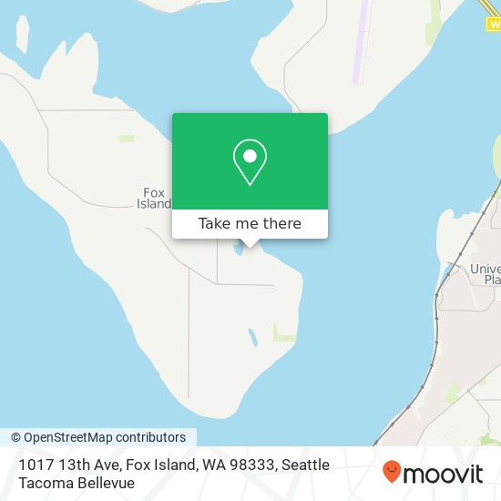 Mapa de 1017 13th Ave, Fox Island, WA 98333