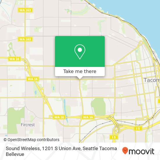 Mapa de Sound Wireless, 1201 S Union Ave