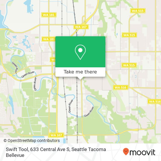 Mapa de Swift Tool, 633 Central Ave S