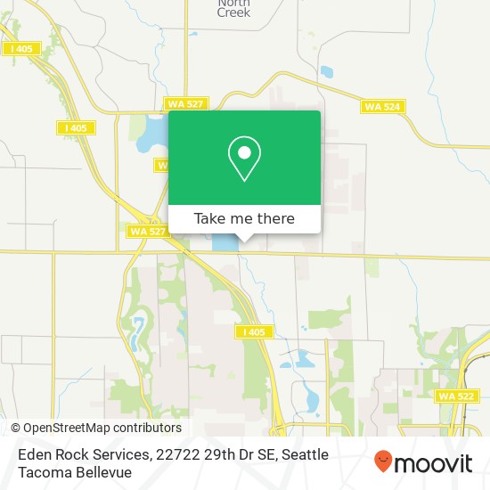 Mapa de Eden Rock Services, 22722 29th Dr SE