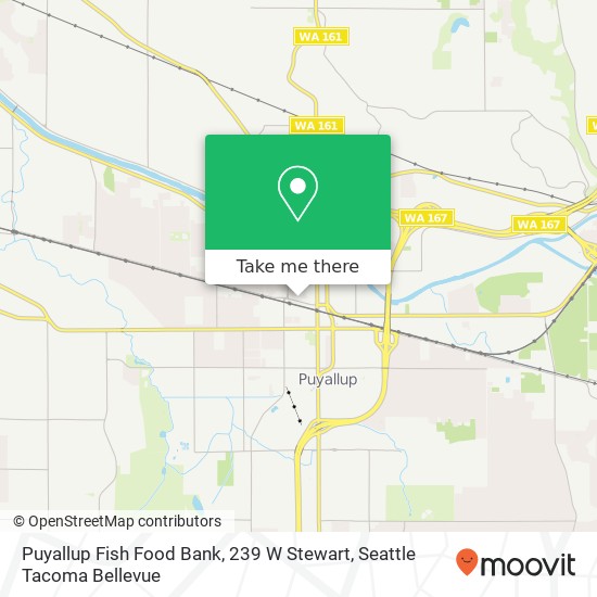 Puyallup Fish Food Bank, 239 W Stewart map