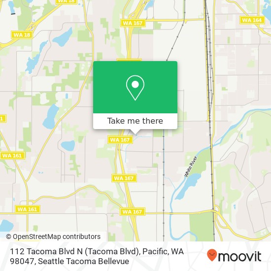 Mapa de 112 Tacoma Blvd N (Tacoma Blvd), Pacific, WA 98047