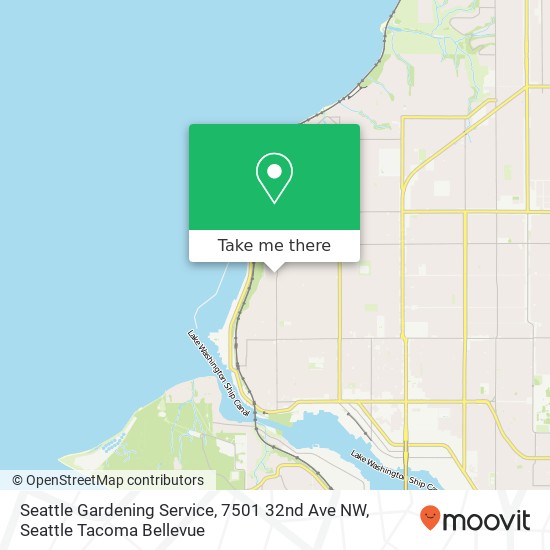 Mapa de Seattle Gardening Service, 7501 32nd Ave NW