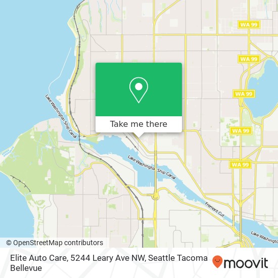Mapa de Elite Auto Care, 5244 Leary Ave NW
