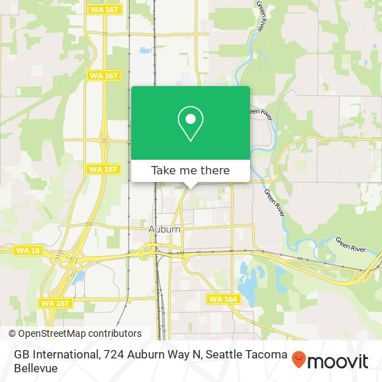 Mapa de GB International, 724 Auburn Way N