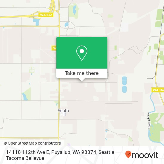 Mapa de 14118 112th Ave E, Puyallup, WA 98374