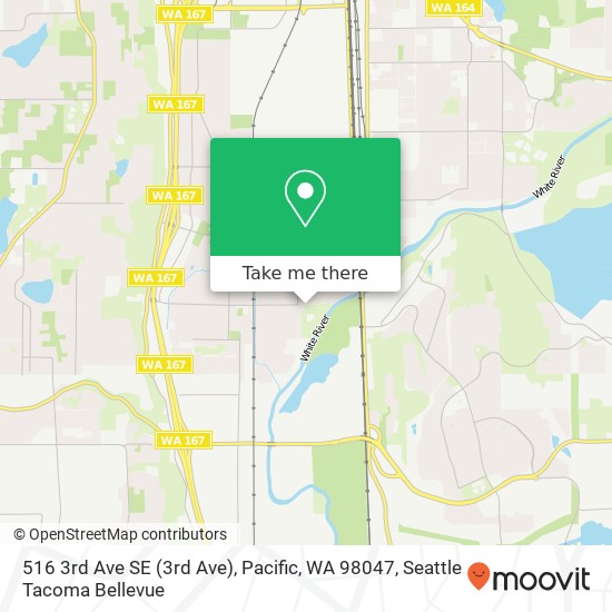 Mapa de 516 3rd Ave SE (3rd Ave), Pacific, WA 98047