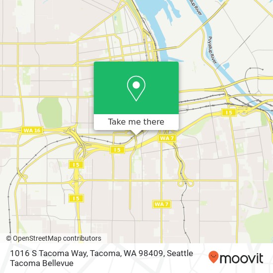 Mapa de 1016 S Tacoma Way, Tacoma, WA 98409