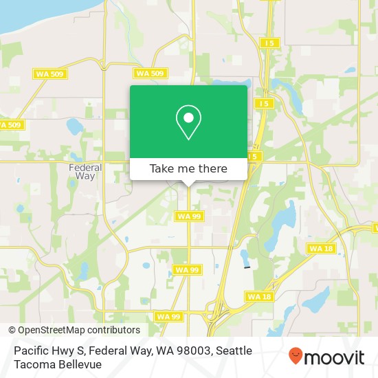 Pacific Hwy S, Federal Way, WA 98003 map